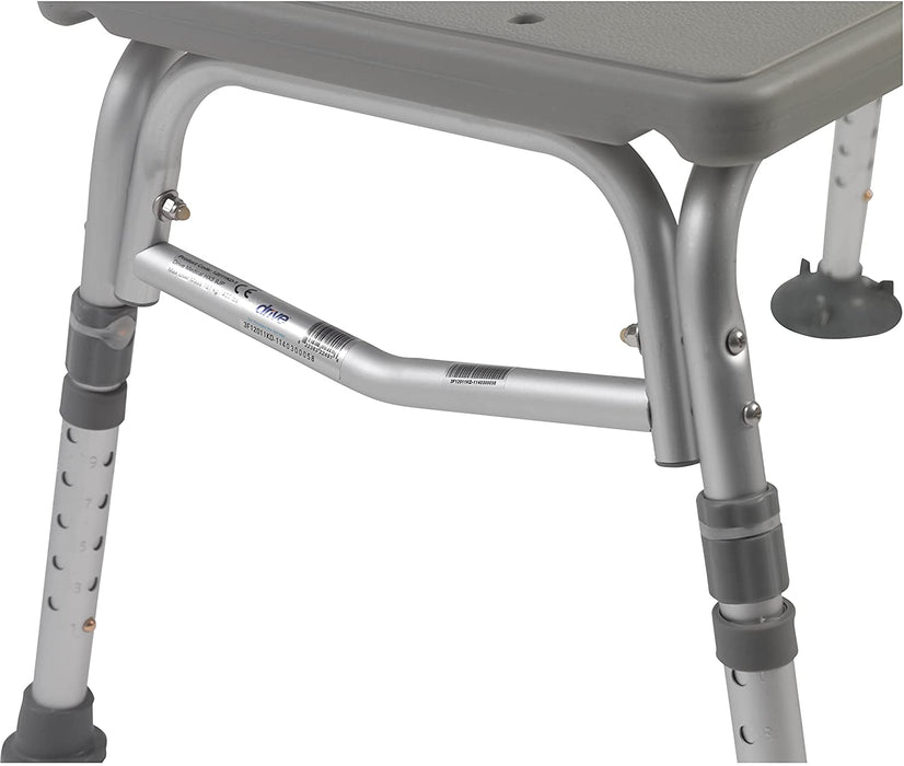 Drive Medical Plastic Tub Transfer Bench with Adjustable Backrest ,1 ea