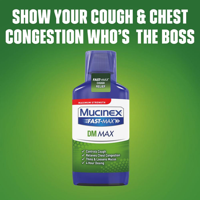 Mucinex Fast-Max DM, Max Strength, Cough Relief Liquid, 6 oz